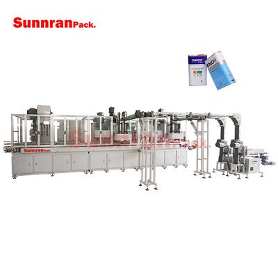 Linha de produção totalmente automática para pequenas latas retangulares com capacidade de 60 latas/min