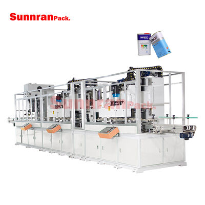 Completamente automático Pequeno retangular Quadrado Metal de lata de corpo de fabricação Linha de produção de lata de fabricação Máquina com capacidade de 80 latas / min